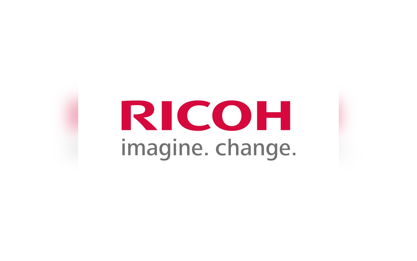 Ricoh logo in red text with the tagline "imagine. change." below it